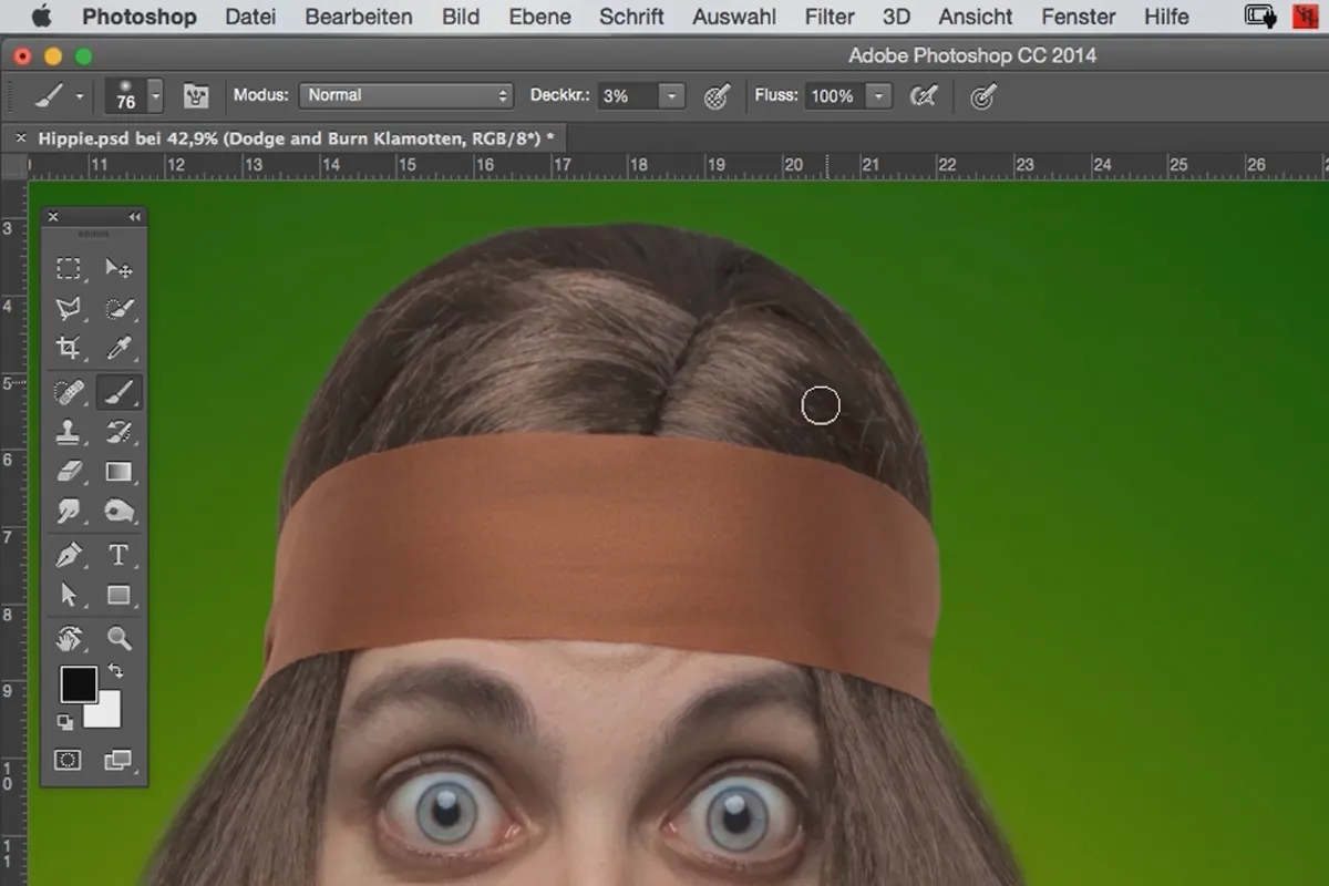 Comic-Style: Das Cartoon-Training für Photoshop – 5.8 Dodge and Burn: Haare