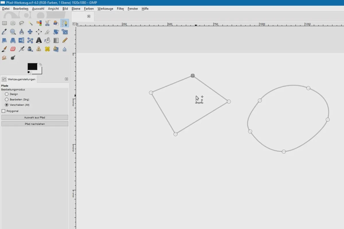 Bildbearbeitung mit GIMP: das Tutorial für Einsteiger – 36 Pfad-Werkzeug