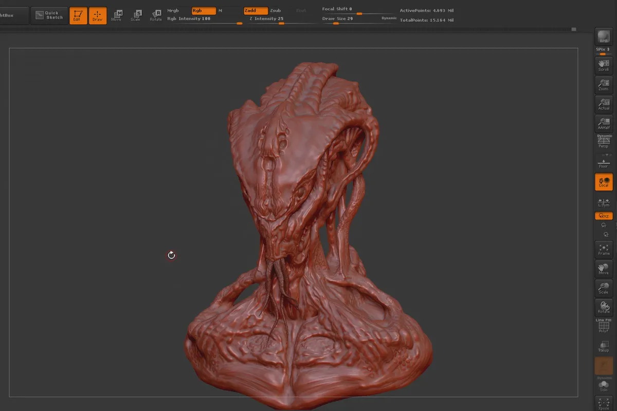 ZBrush pentru începători: 10.1.4 Flux de lucru I - Detaliere: Pensule