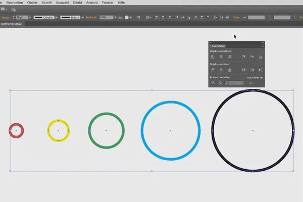 Illustrator für Einsteiger & Aufsteiger – 5.6 Die Ausrichten-Palette