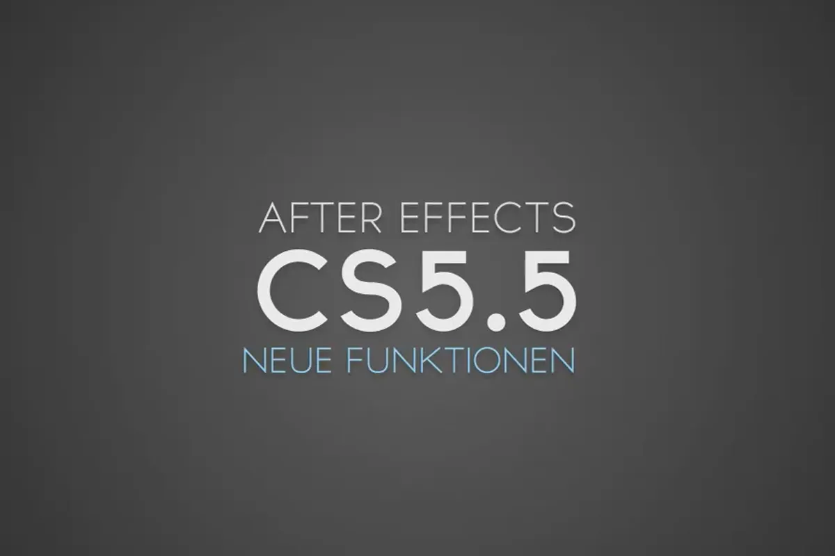 Noutăți în After Effects CS5.5