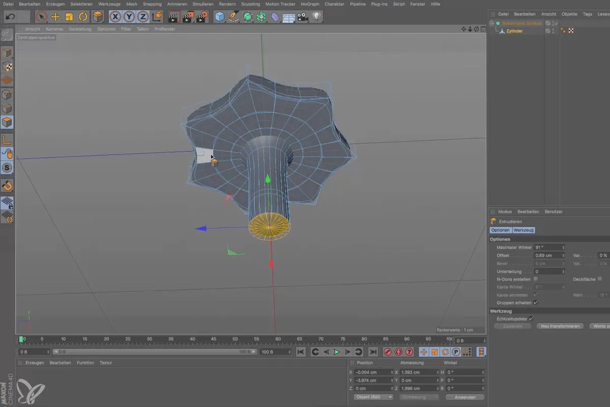 Cinema 4D für Einsteiger – 3D-Praxis: 6.14 Griffschraube