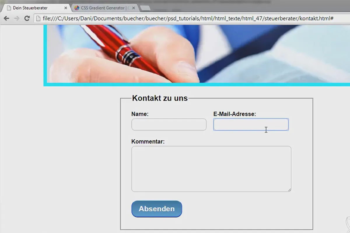 HTML & CSS für Einsteiger (Teil 47): Das Kontaktformular (2)