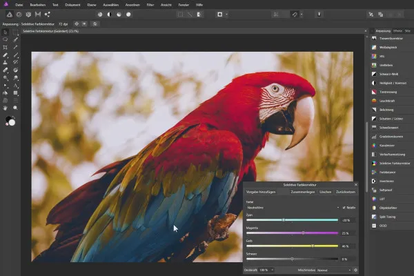 Tutorial Affinity Photo - Fundații: 4.11 | Corecție selectivă a culorii