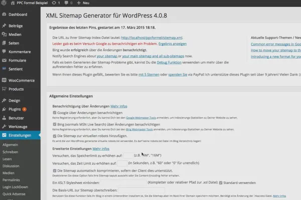 Mit der AdSense-Formel Geld verdienen – 8.4 Die XML-Sitemap