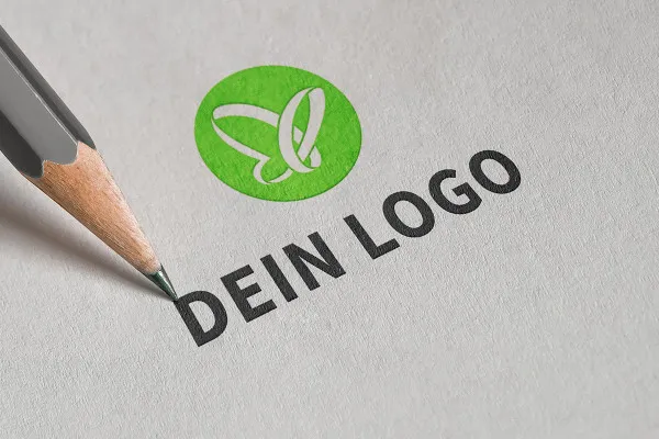 Photoshop-Mockup-Vorlage für Logos: Aufdruck auf fein texturiertem Papier