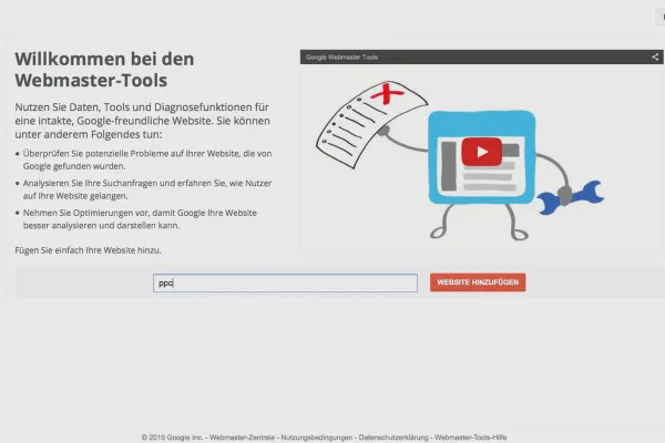 Mit der AdSense-Formel Geld verdienen – 8.5 Bei den Webmaster-Tools anmelden