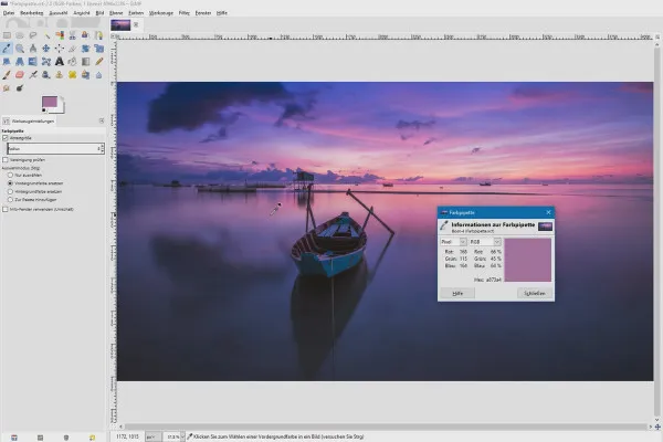 Bildbearbeitung mit GIMP: das Tutorial für Einsteiger – 49 Farbpipette