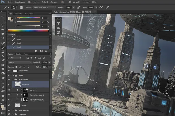 Cinema 4D meets Photoshop: II - 4.4. Rauch- und Atmosphäre-Details