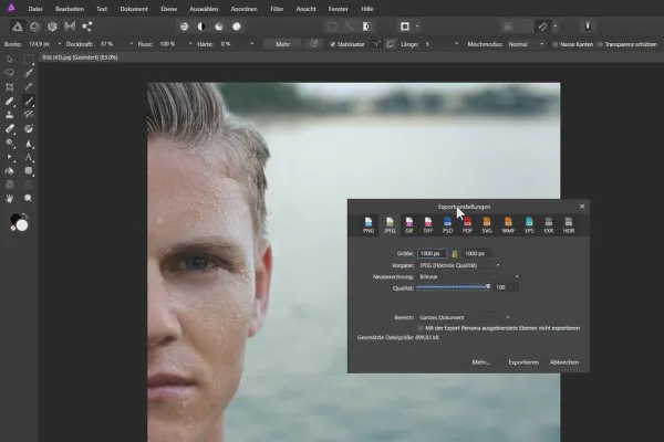 Affinity Photo-Tutorial – Grundlagen: 5.1 | Profilfoto optimieren und speichern