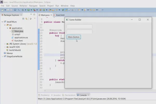 JavaFX für GUI-Entwicklung – 54 Scene Builder (Einführung)