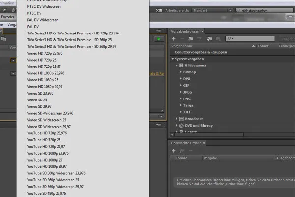 After Effects für Einsteiger: Formate & Rendering