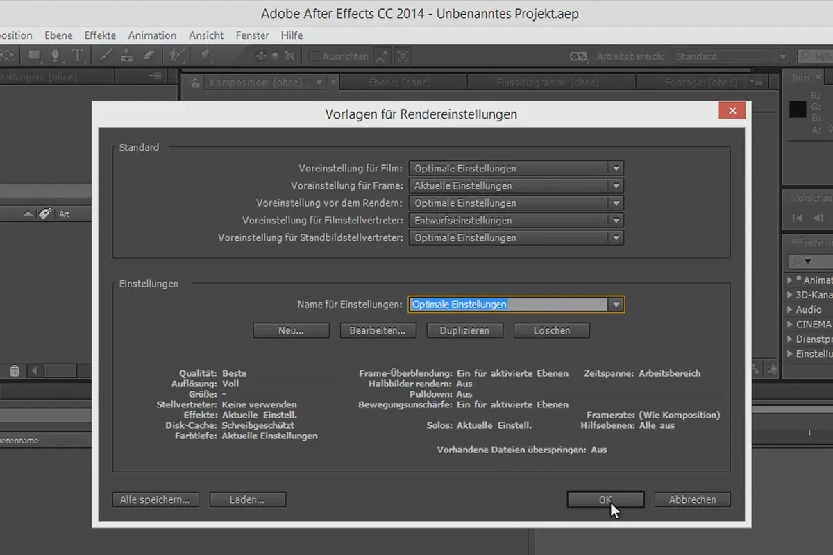 Tipps und Tricks zum Workflow in After Effects: After Effects auf Englisch