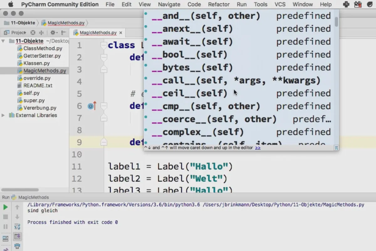 Programarea cu Python – 11.9 Metode magice