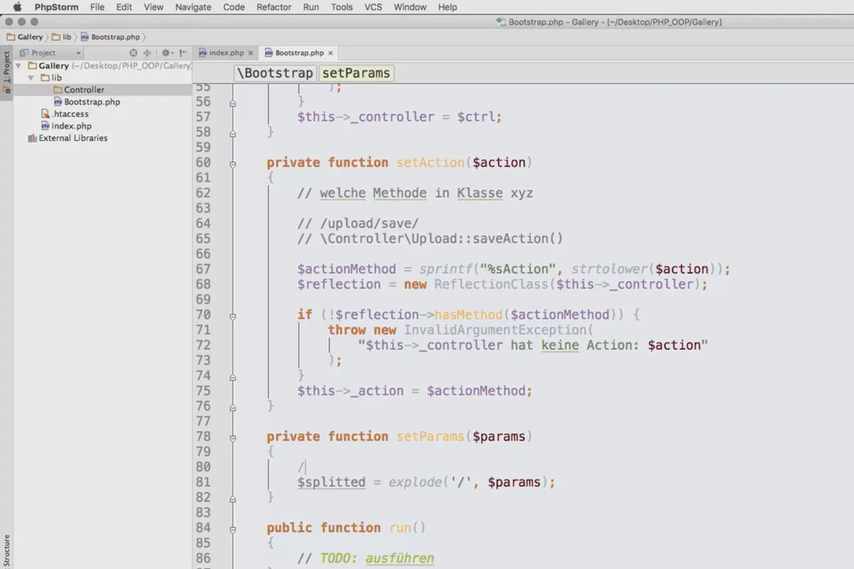 Objektorientierte Web-Programmierung mit PHP – 9.05 Routing: Controller und Action zuordnen