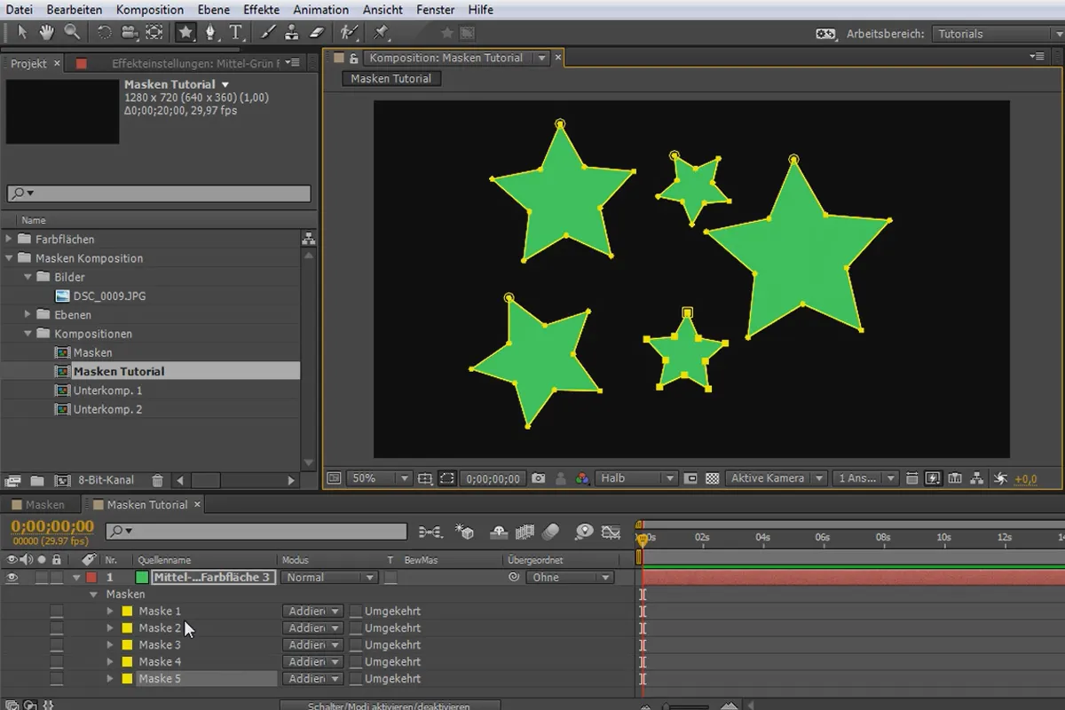 After Effects für Einsteiger: Masken und Transfer von Illustrator