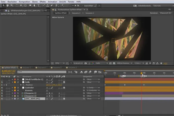 After Effects für Einsteiger: Splitter-Effekt Teil 2