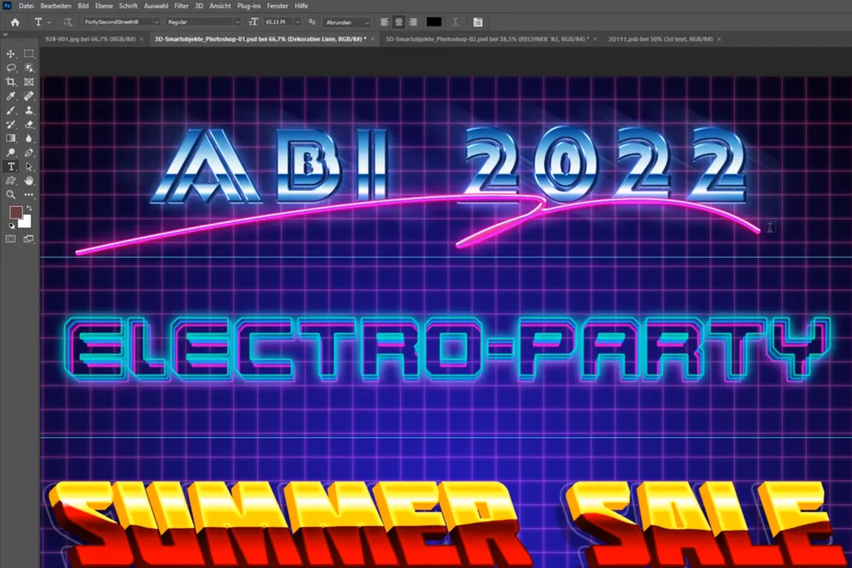 Photoshop-Anleitung: So verwendest du die 3D-Effekte für Retro-Neon-Looks