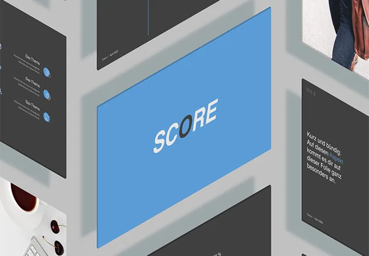 Souveräne Dynamik: das „Score“-Design für PowerPoint, Keynote und Google Slides