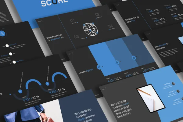 Vorschau auf das Score-Design für PowerPoint, Keynote und Google Slides