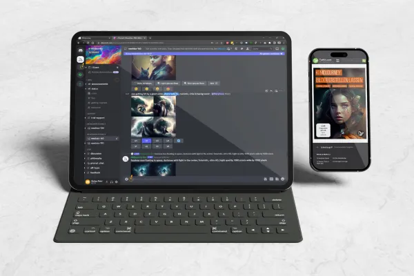 Screenshot aus dem Midjourney-Tutorial zum automatischen Erstellen von Bildern und Layouts