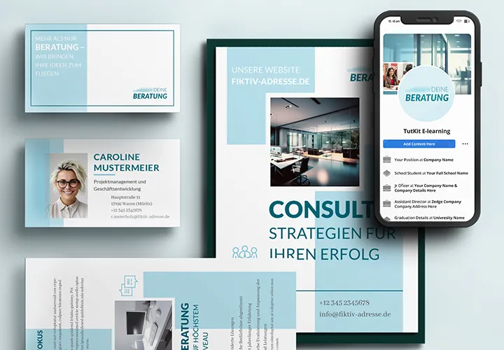 „Consulting“ – Corporate Design für Coaches und Berater mit Briefpapier, Visitenkarte & Co.