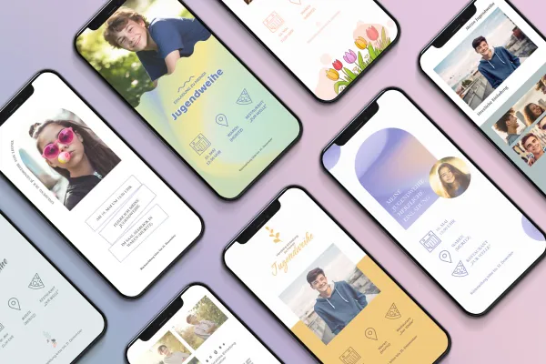 Vorlagen für Einladungskarten zur Jugendweihe, speziell für den digitalen Versand