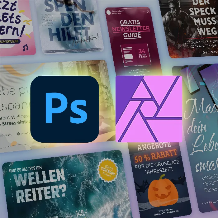 Werbebanner erstellen: Vorlagen für Photoshop & Affinity Photo