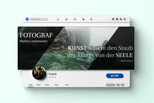 Corporate-Design-Vorlagen für Fotografen und Fotostudios: Facebook-Titelbild