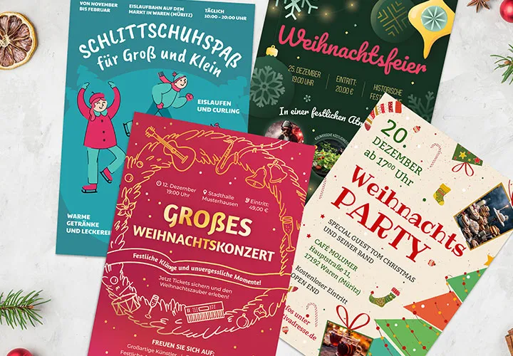 Weihnachtsplakate & Weihnachtsflyer – 10 stimmungsvolle Vorlagen