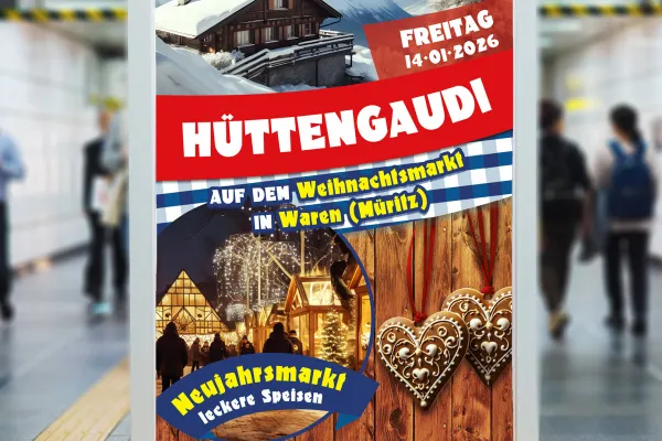 Après-Ski-Party & Hüttengaudi – Flyer- und Plakat-Vorlage für den Winter