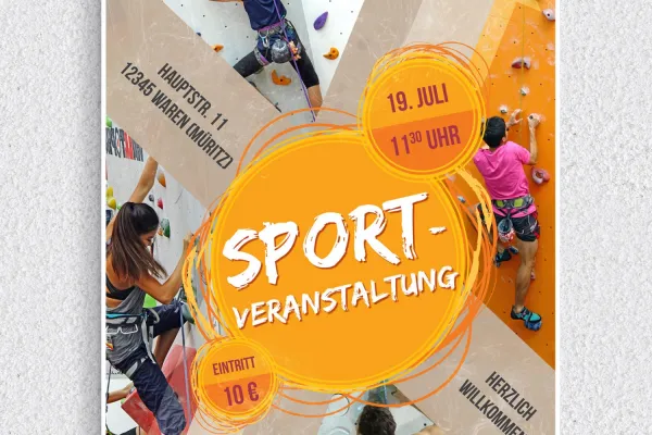 Poster, Flyer und Plakate für Sportveranstaltungen