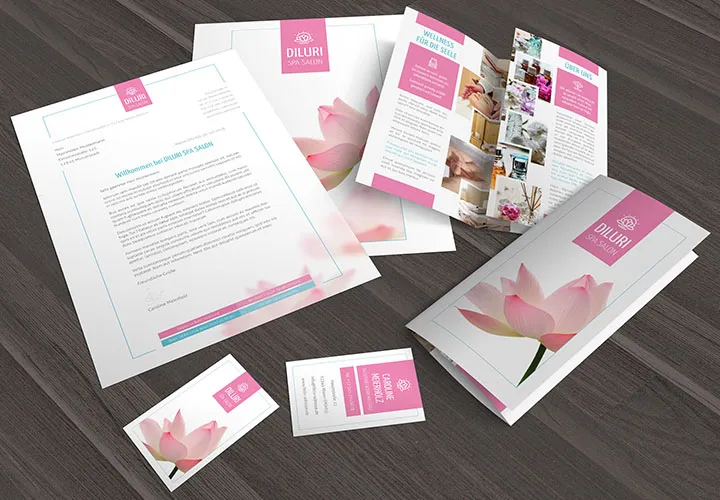 Vorlagen zur Werbung für Friseure & Wellness: Visitenkarten, Flyer & Designs