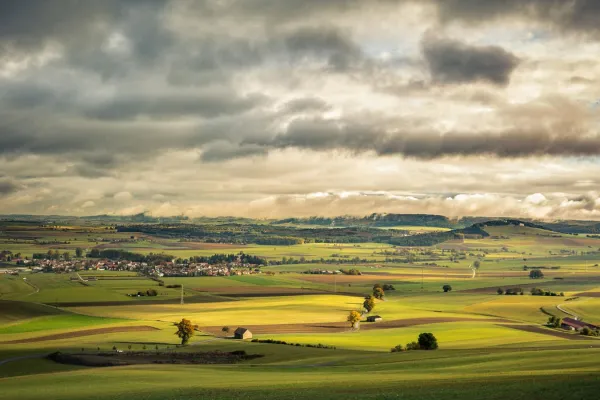 Herbst-Fotografie, Fotoshooting Feld mit Himmel