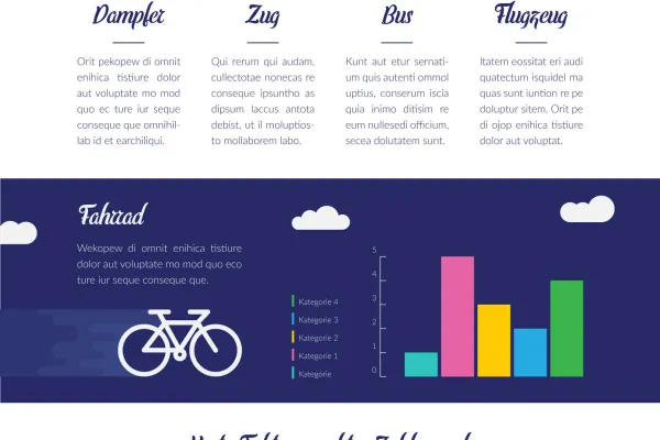 Design-Vorlage für eine Infografik