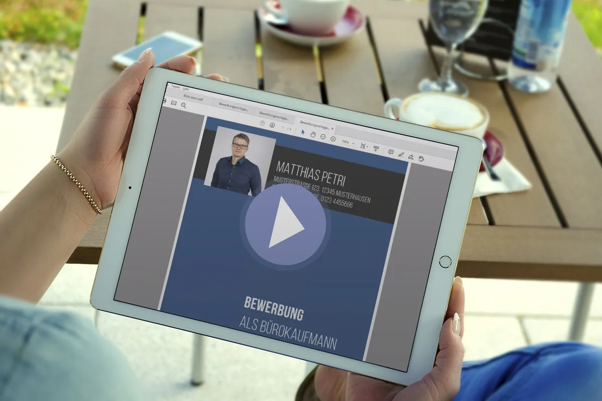 Word-Anleitung: Design-Muster zur Bewerbung als Bürokauffrau, Bürokaufmann bearbeiten
