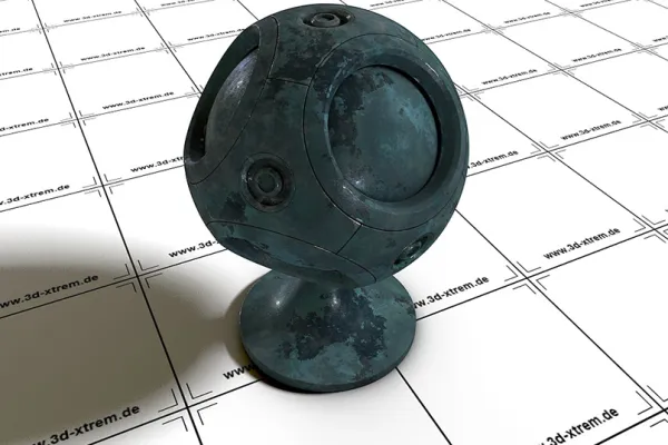 Metall-Shader, anwendbar ab Cinema 4D R18