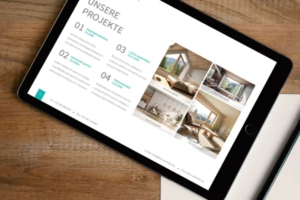 Zwölfseitige Exposé-Vorlage für Immobilie, Haus und Wohnung