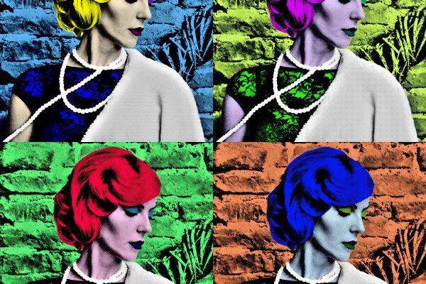 Porträt im Pop Art-Look