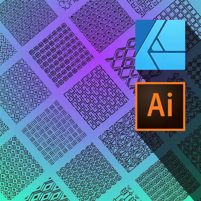 50 Ornamente: Vektor-Muster für Adobe Illustrator und Affinity Designer