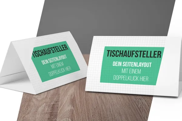 Mockup für Tischaufsteller