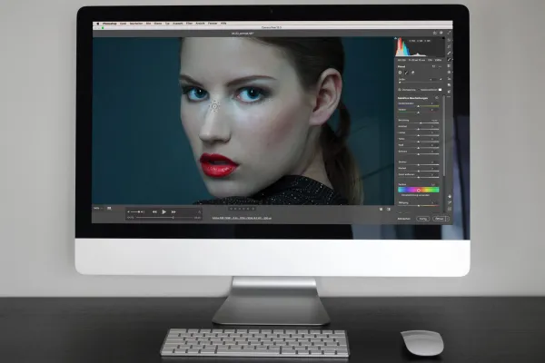 Adobe Camera Raw auf einem Bildschirm