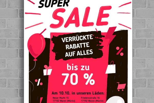 Vorlage für ein Werbeplakat im Black Friday-Design