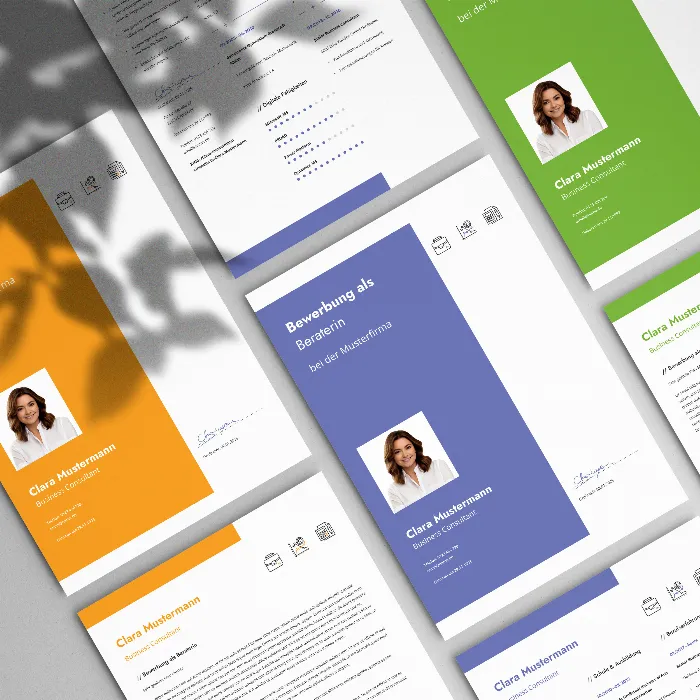 Bewerbung als Consultant, Berater (m/w/d) – überzeugende Vorlagen für Word, InDesign und Affinity Publisher