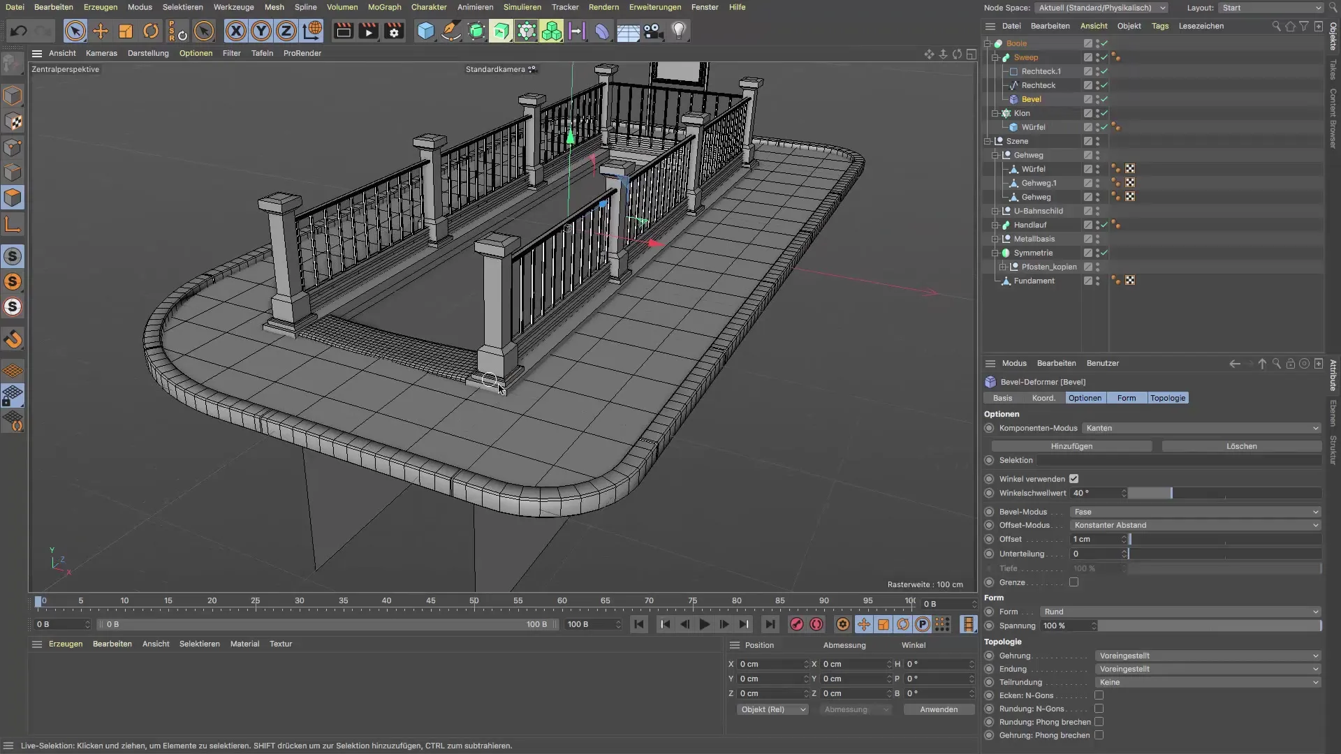 Cinema 4D Tutorial - Randstein Unterteilung: Ein präziser Leitfaden