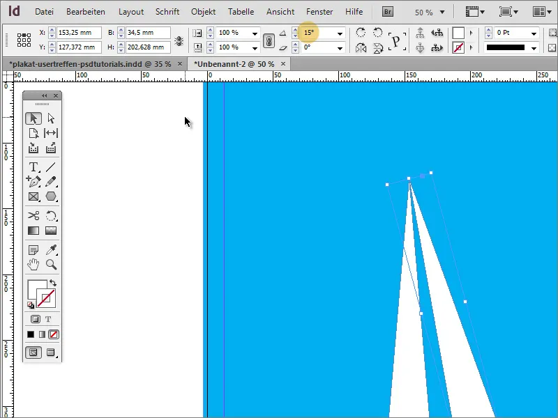 Proiectarea unui afiș în Adobe InDesign - Partea 1: Efect de raze