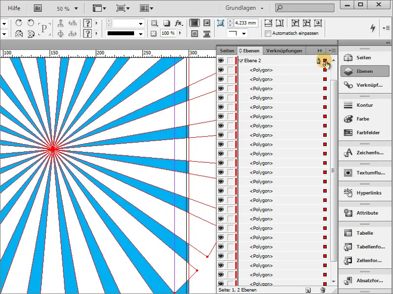 Crearea unui afiș în Adobe InDesign - Partea 1: Efect de raze