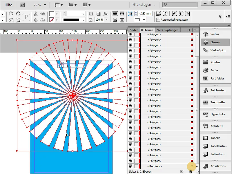 Crearea unui afiș în Adobe InDesign - Partea 1: Efect de raze