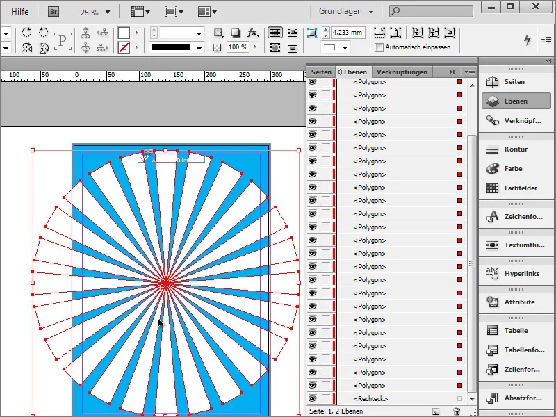 Crearea unui poster în Adobe InDesign - Partea 1: Efect de raze.