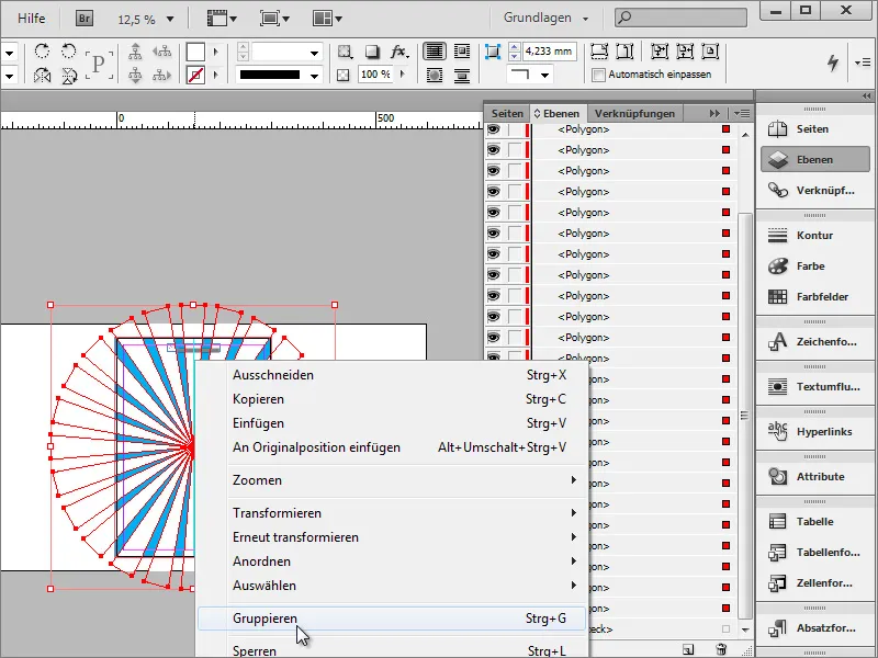 Crearea unui afiș în Adobe InDesign - Partea 1: Efect de raze